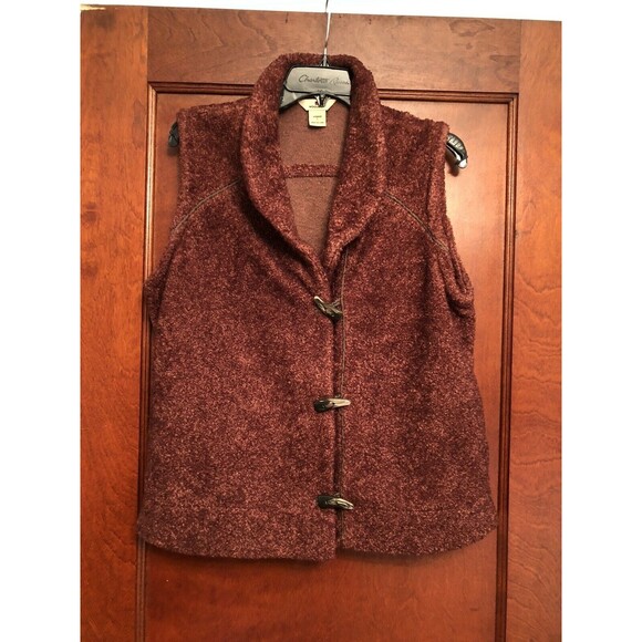 WOOLRICH  SIZE LARGE ROCKY RIDGE VEST TOGGLE BUTTON POCKETS HAZELBERRY HEATHER - Picture 6 of 10